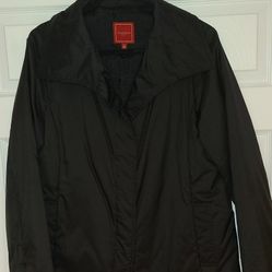 Cole Haan Woman Black Long Thermore Coat SZ L 