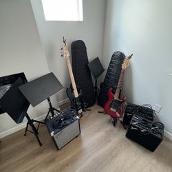 Fender Guitar + Bass Set