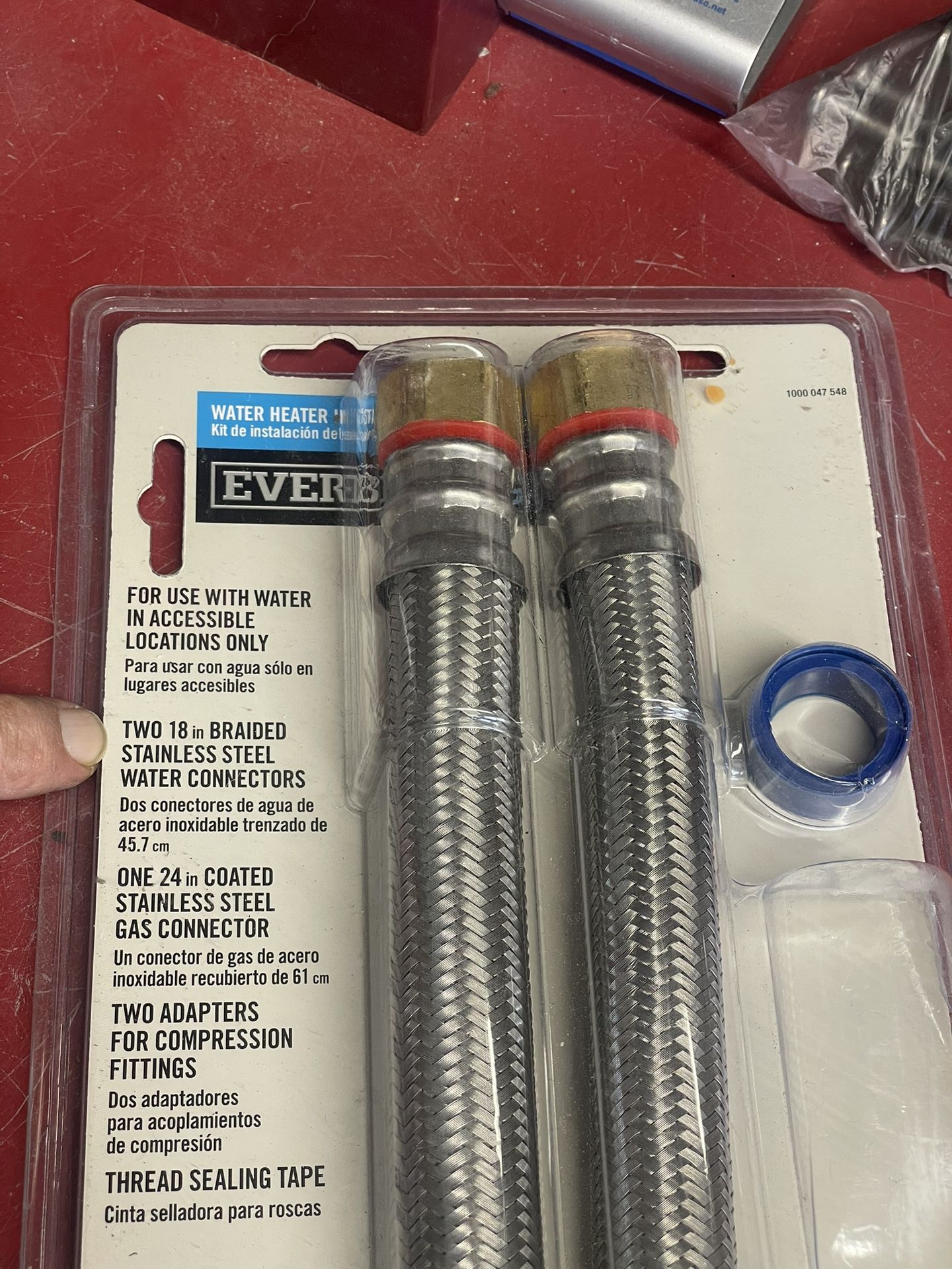 18inch Braided Stainless Steel Water Heater Connectors