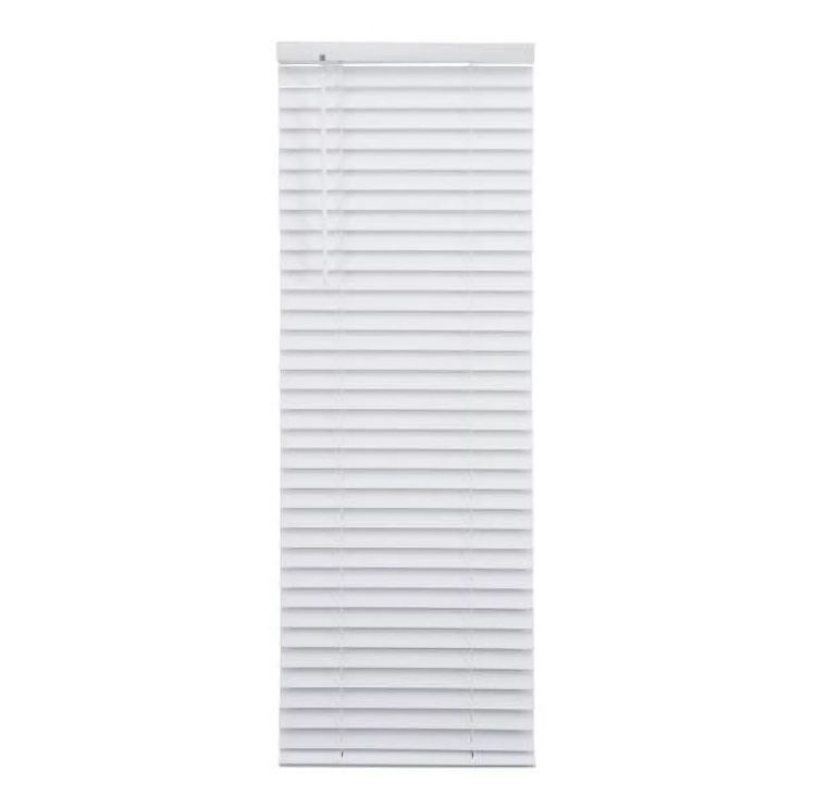 2" Cordless Faux Wood Horizontal Blinds, White, 29x48