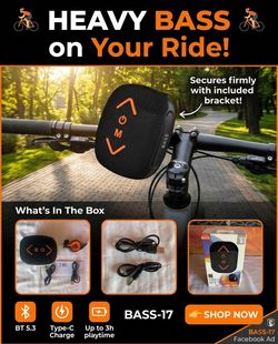 BASS-17 Portable Bluetooth Bike Speaker