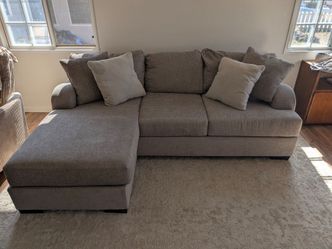 Hey sectional sofa with chaise