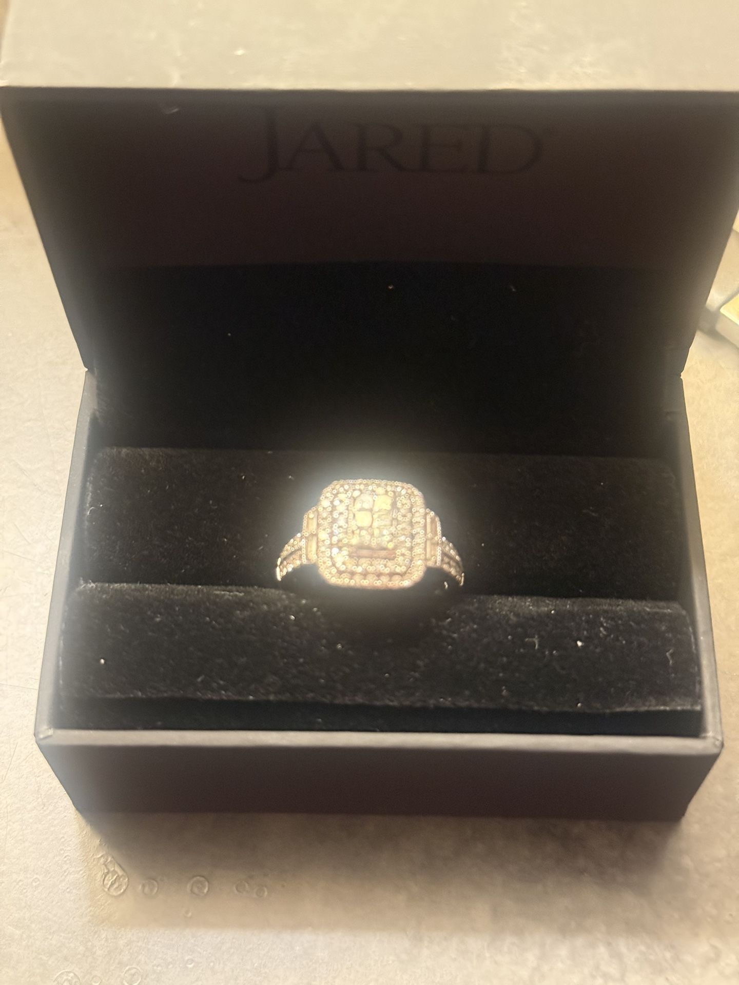 White Gold Engagement Ring Real Diamonds, Lab Made