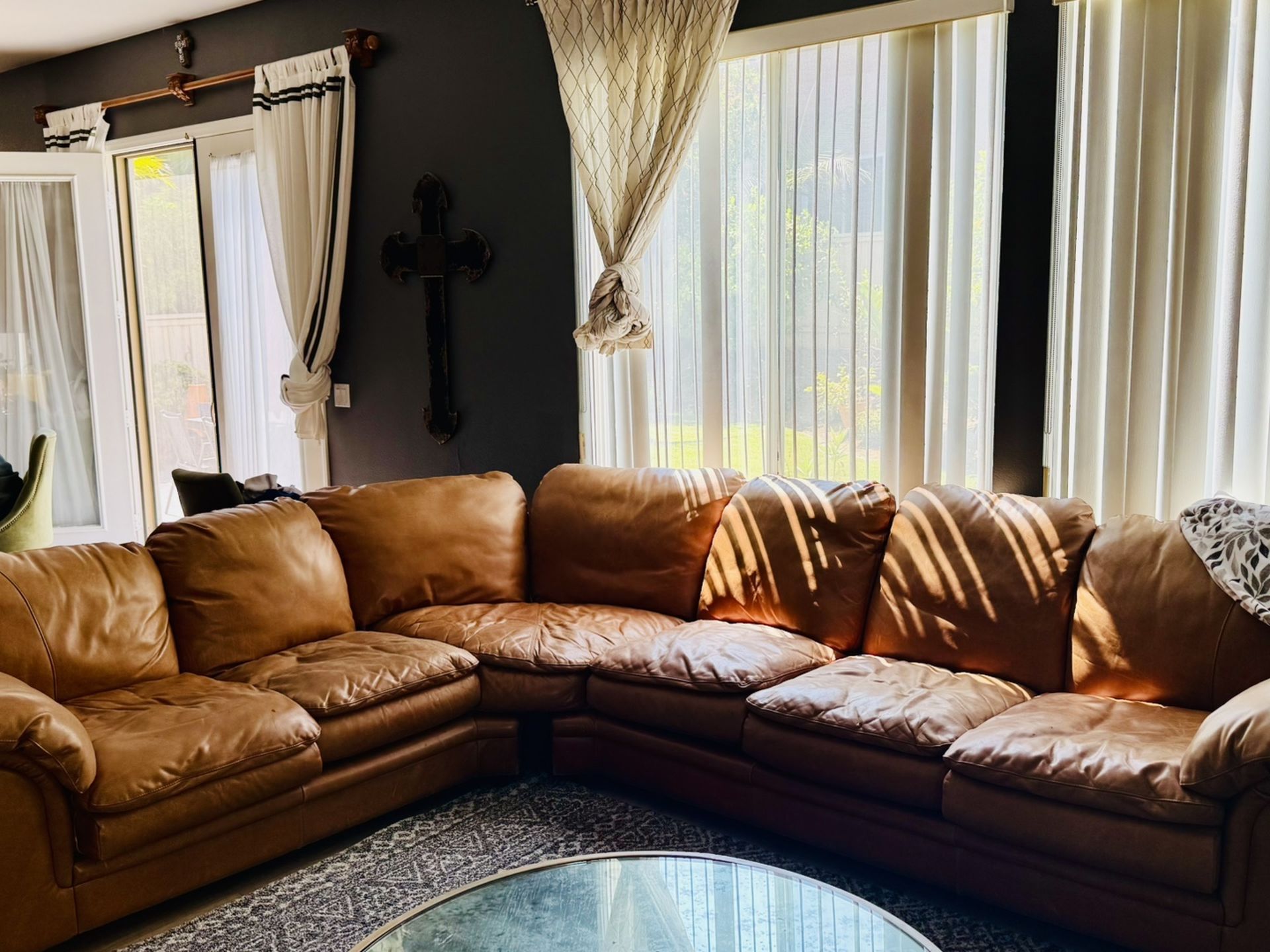 Arizona Leather Sectional Couch 