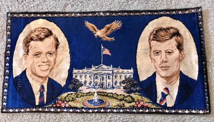Antique JFK and RFK Rug