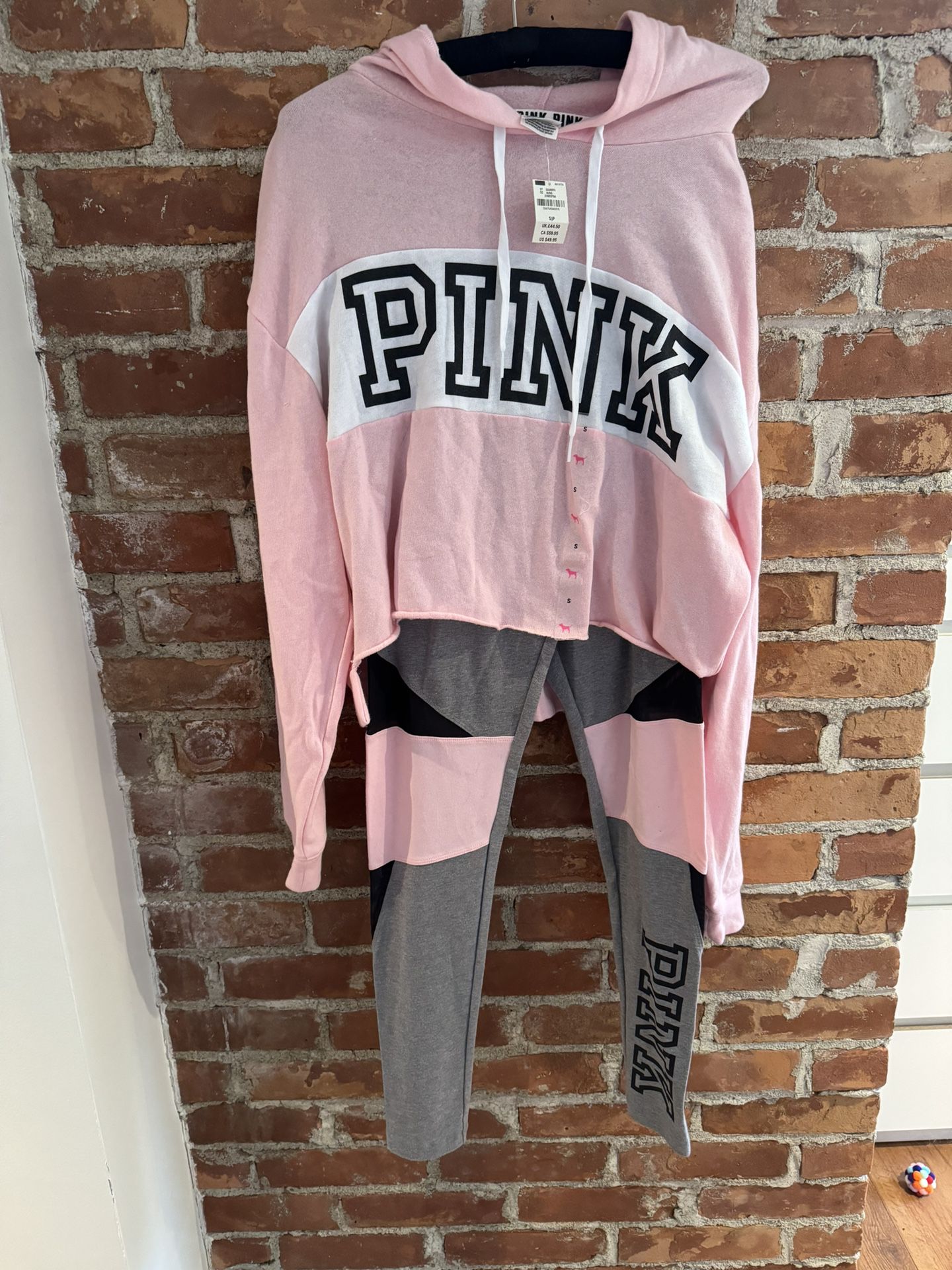 Victoria Secret Pink NWT cropped hoodie and matching leggings