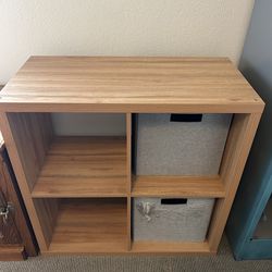 Wood 4-cube organizer
