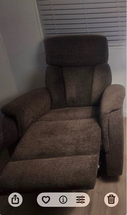 Brown Fabric Recliner Chair