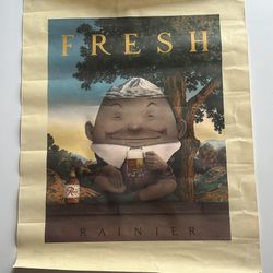 “Fresh Rainier” Beer Vintage Poster