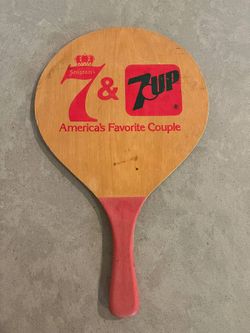 Vintage 1980 Americas Favorite Couple Seagrams 7up 7-Up Sign Paddle
