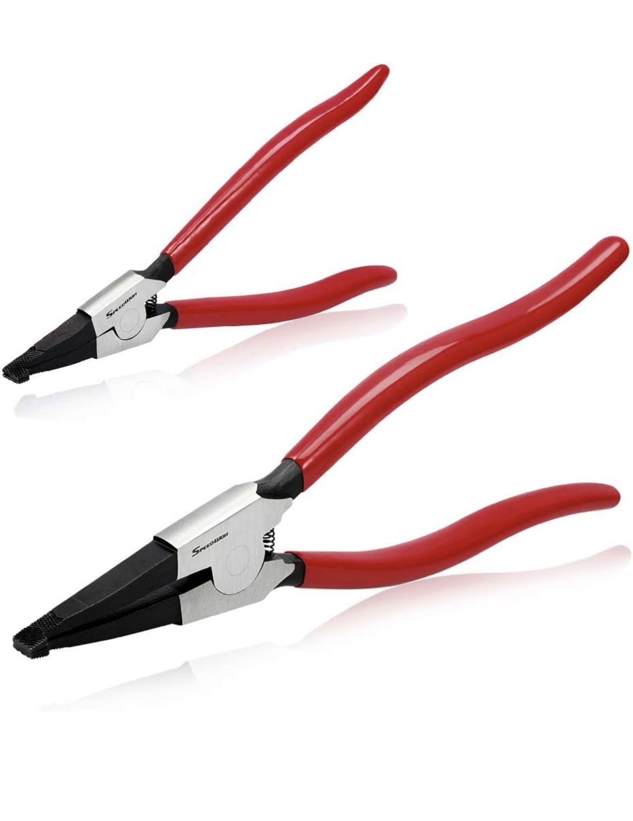 SPEEDWOX 2 Pcs Special Ring Retaining Ring Pliers Set Lock Ring Pliers Flat for Removing Installing Gearshift Locking Rings Angle Tip Circlip Plier Au