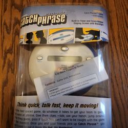 Catch Phrase (Hasbro, 2009) Electronic Passing Guessing Game [Tested] Blue/White