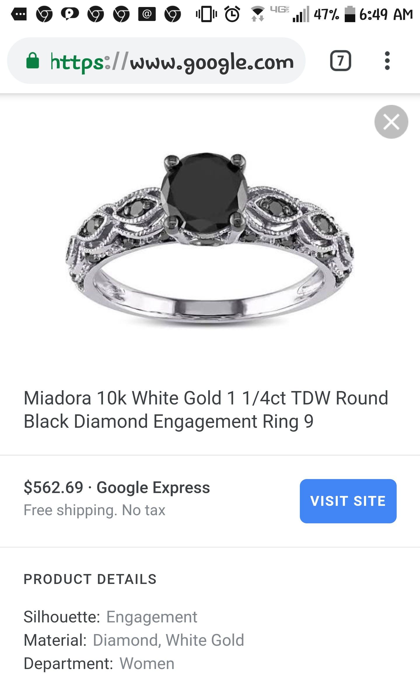 Miadora black store diamond rings