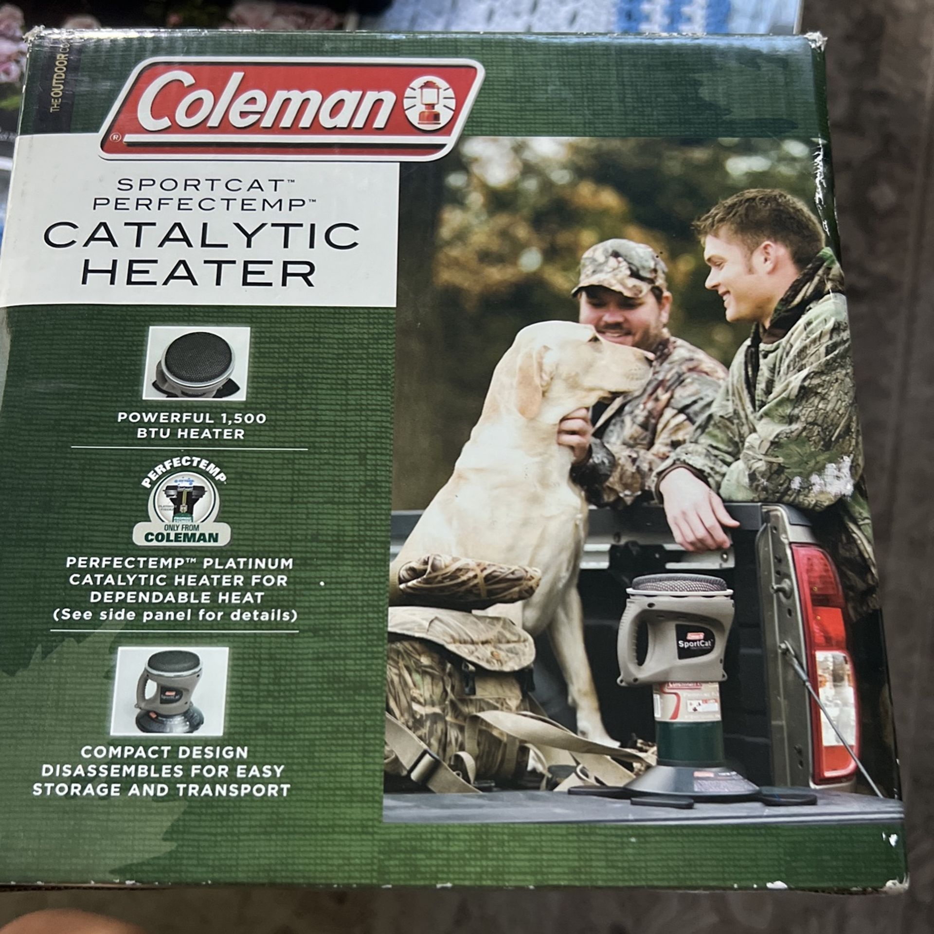 Coleman SportCat PerfecTemp Catalytic Camp Heater Unused w Box
