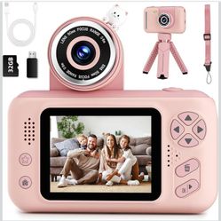 oddler 1080HD Digital Video Camcorder Camera with 32G SD Card Pink