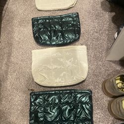Green & White Makeup Bags