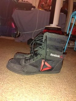 10.5 Reebok high top  boxing shoes Mayweathers choice