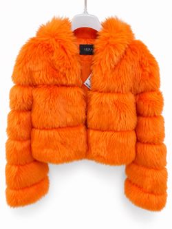 Brand New AKIRA Orange Cropped Statement Jacket size small