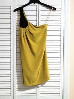 Tibi New York Mustard yellow halter dress Sz 4