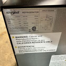 Whirlpool 4.3 Cubit Foot Mini Fridge