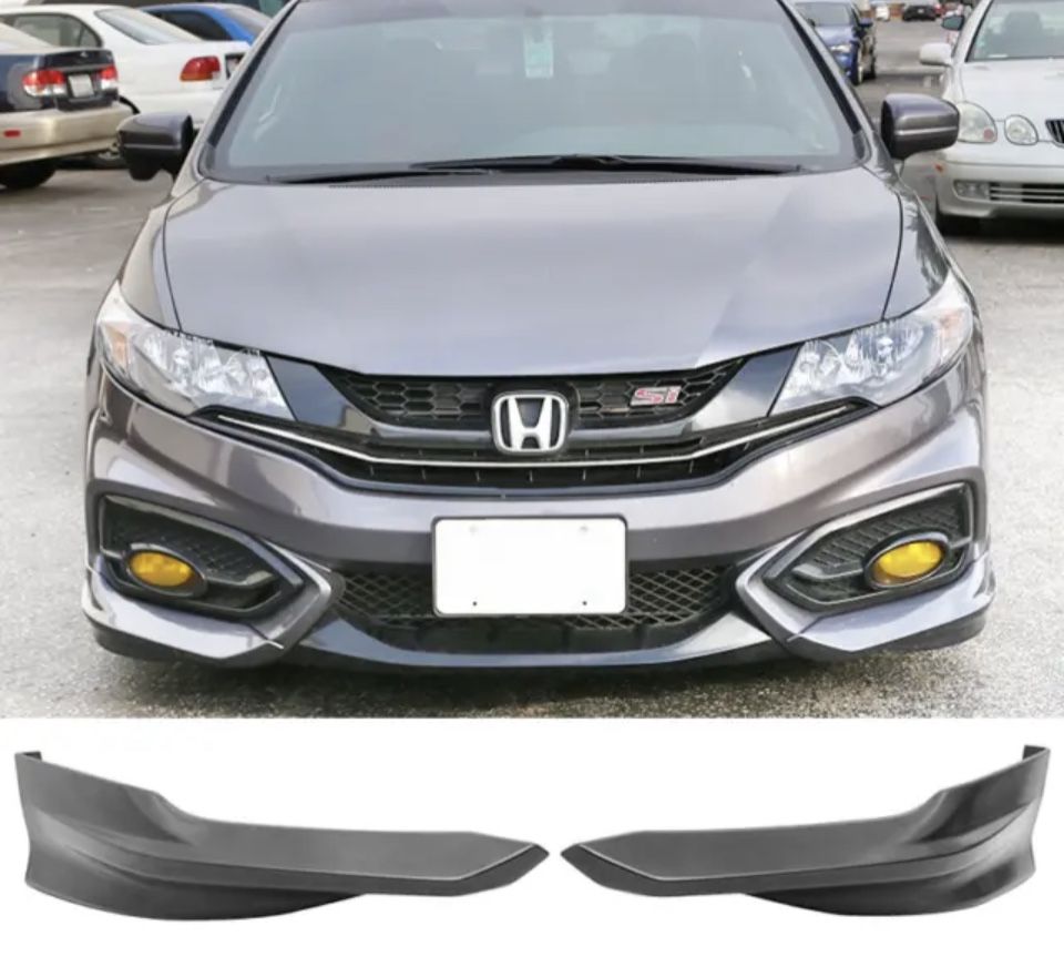 Fits 14-15 Honda Civic SI EX LX Coupe HFP Style Front Bumper Lip Splitter - PU