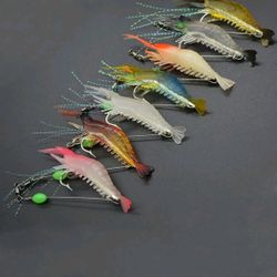 4 pcs Shrimp Design Fishing Lures