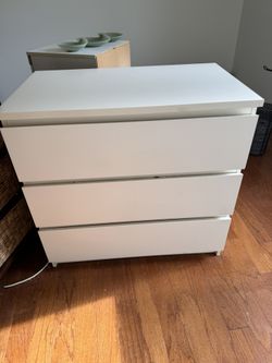 White 3-Drawer Dresser