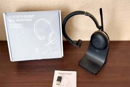 Bluetooth Wireless Headset with Microphone and Dongle