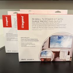 TV Wall Kit To Hide Cords (2 Count) Surge Protector