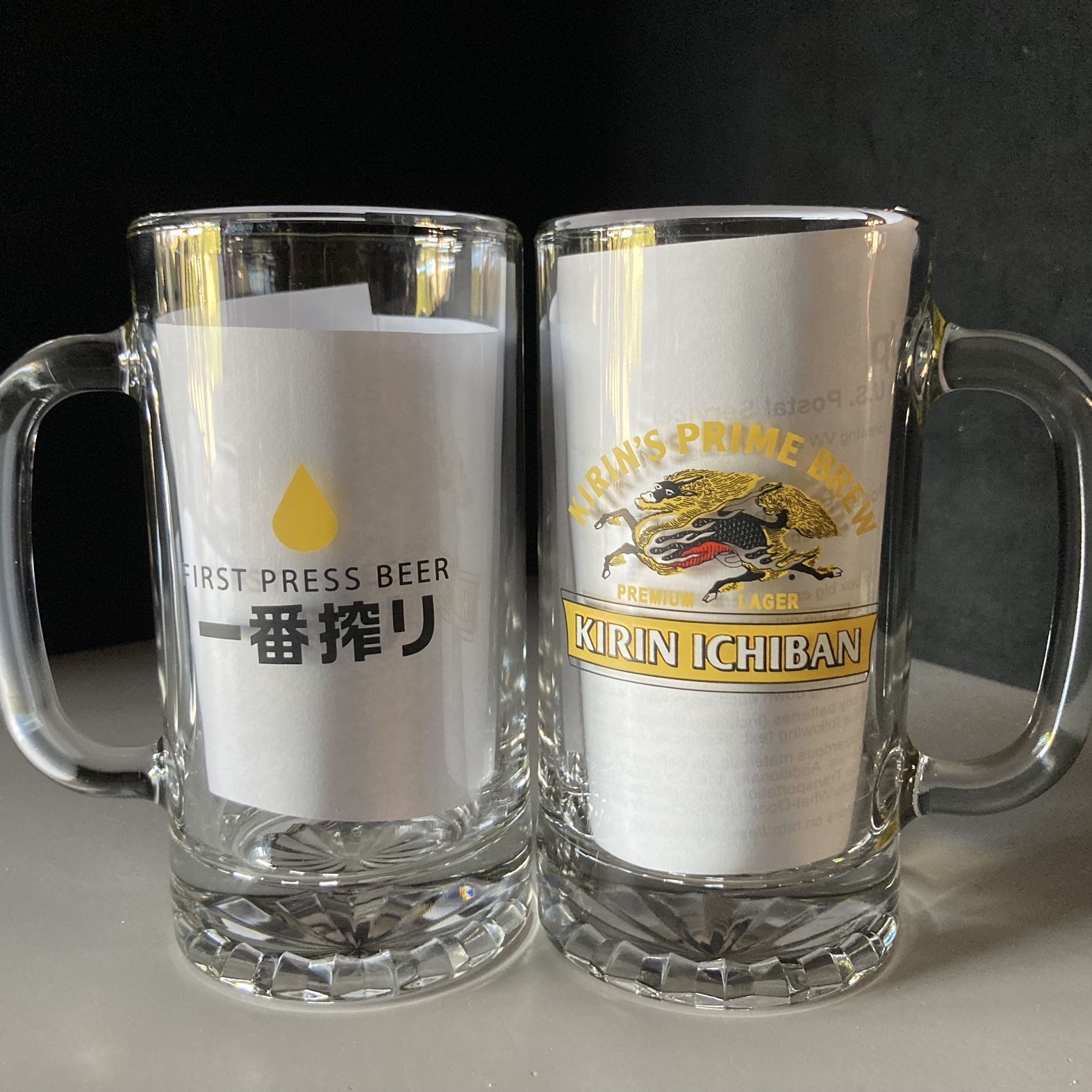 New (x2) Kirin Ichiban Beer Mug Glasses for Sale in Chino Hills