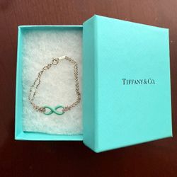 Tiffany’s Sterling Silver Blue Infinity Bracelet