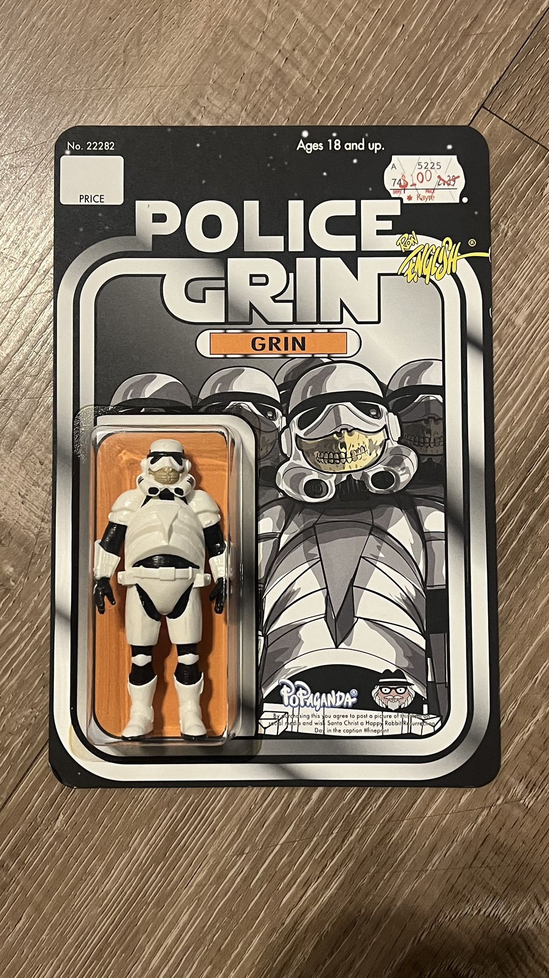 Rare Ron English Police Grin White Storm Trooper Signed/autograph 24/50 Toy
