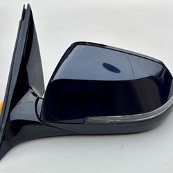 2015 BMW 750i Left Driver Mirror W Turn Signal Blind Spot And Camera Dark Blue