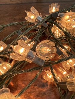 Vintage Tulip Christmas lights. 