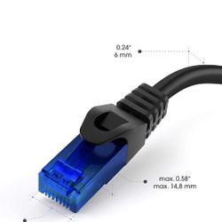 100 Feet Internet, Patch & Network Cable with Break-Proof Design for Maximum US Internet speeds