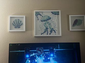 Framed Sea Glass Mosaic Ocean Wall Art