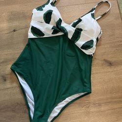 Women’s Emerald Green One-Piece Swimsuit - Size Large