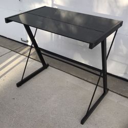 Smokey Glass Compact Modern Desk