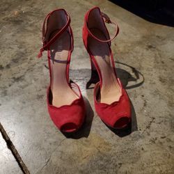 Red Retro Heel Size 7