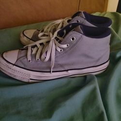 High-Top Converse All Star Sneakers Light Gray Color Decently Used Size 10 ½ Mens