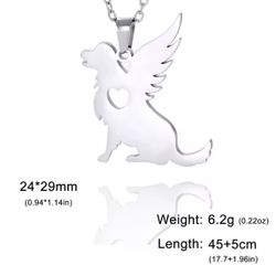 Dog Memorial Pendant Necklace