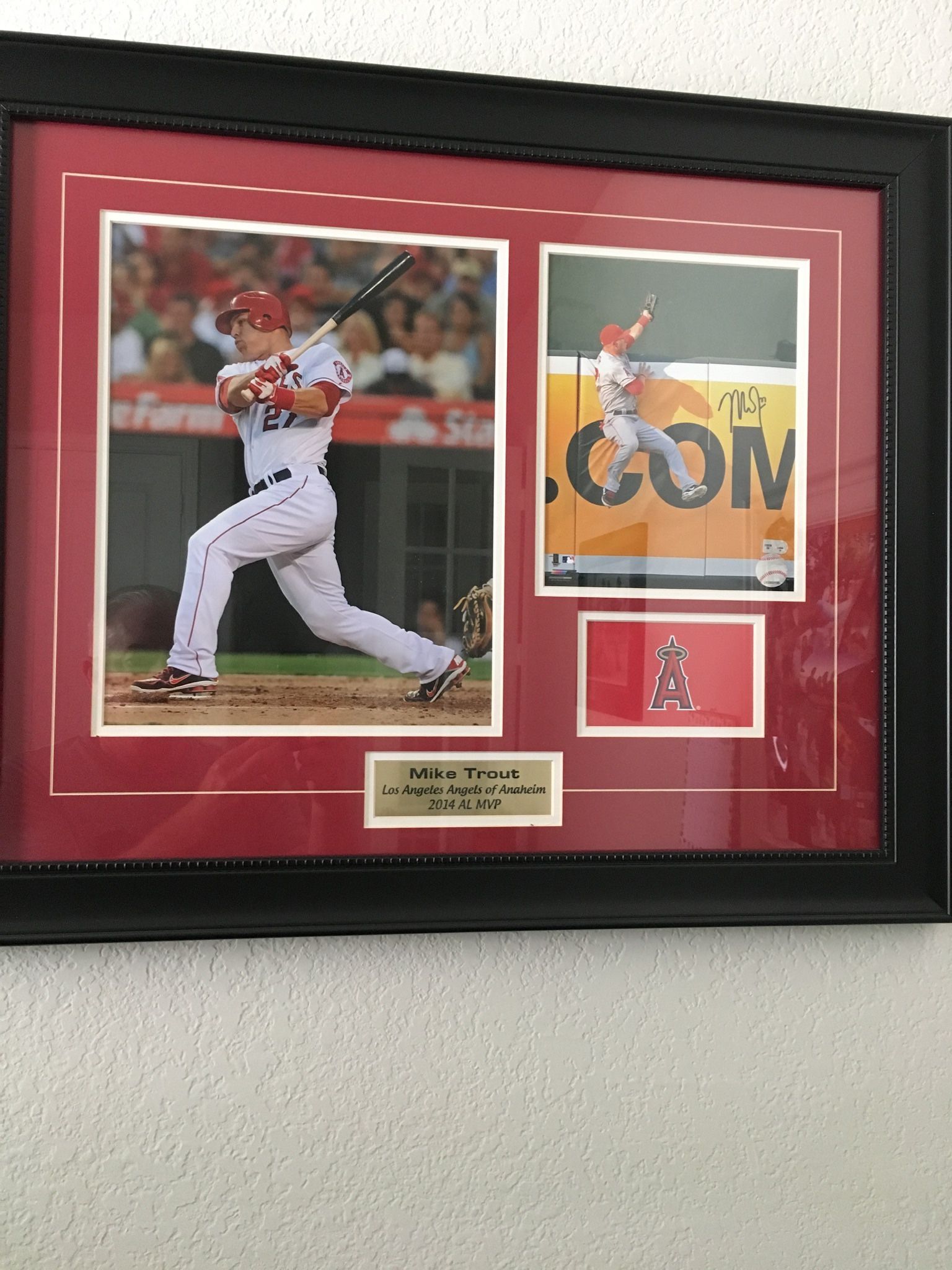 Mike Trout 2014 MVP Signed Collage Reduced Again