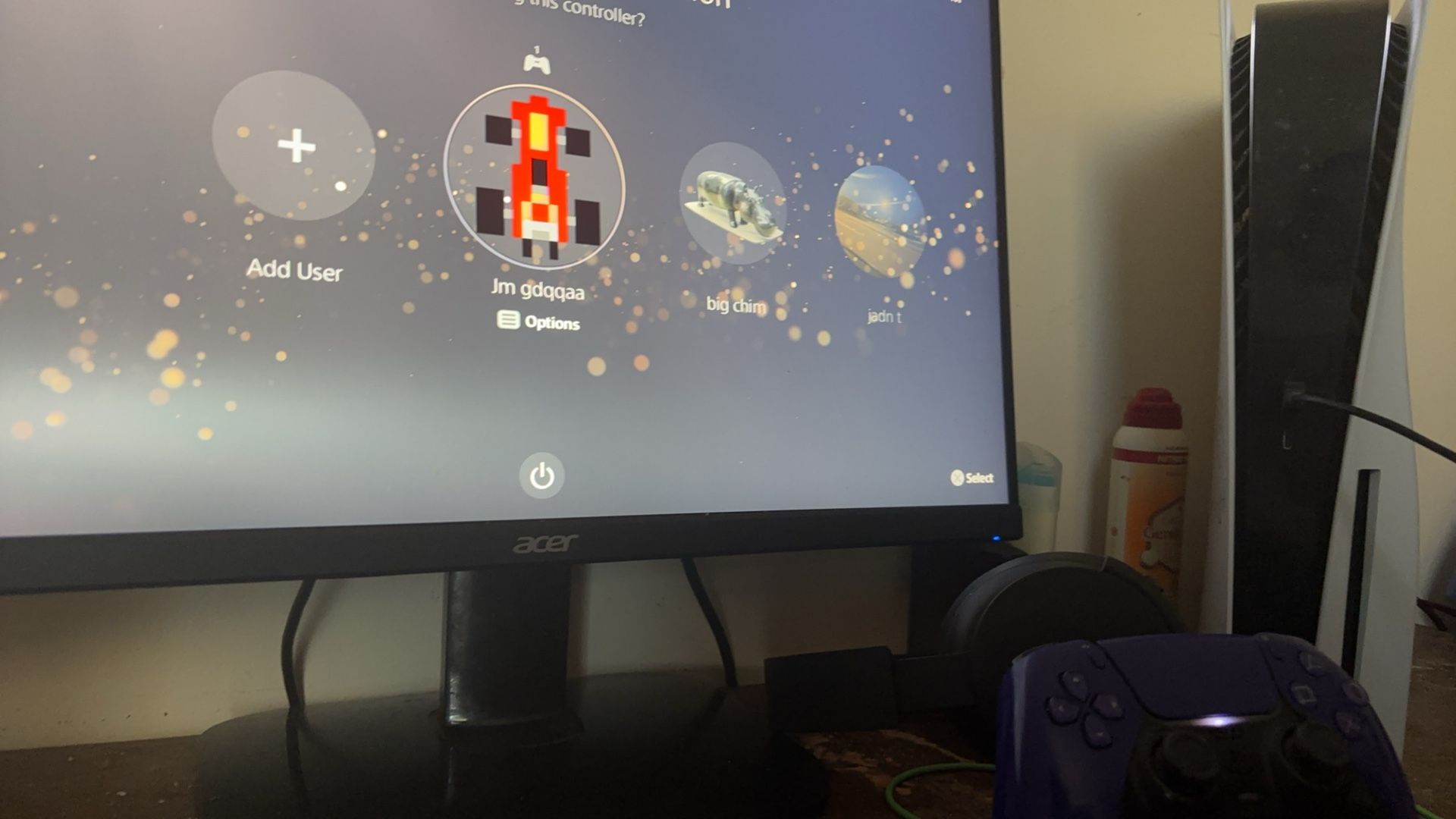 ps5 controller monitor and headset