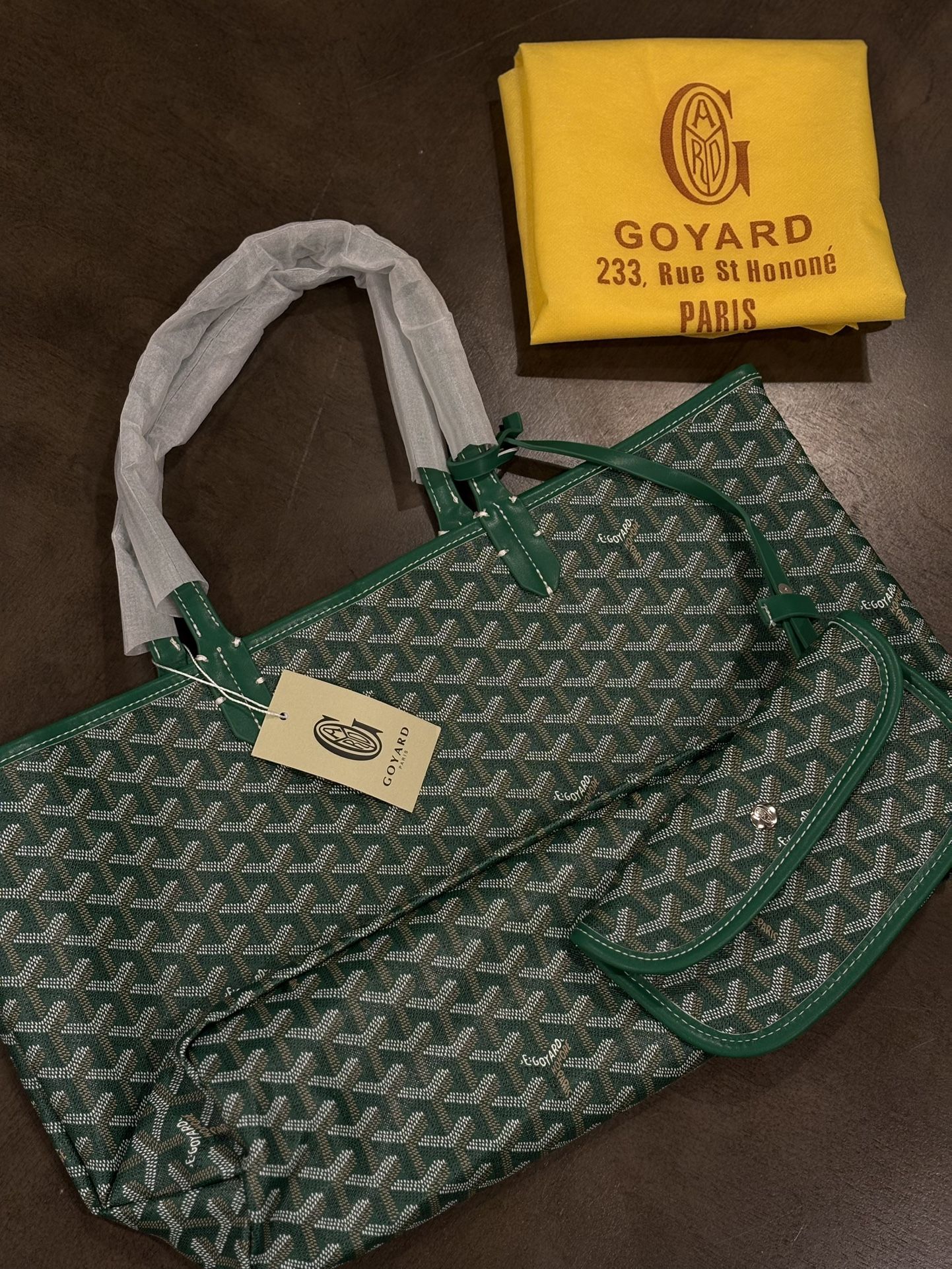 Women's Green and White canvas Tote bag