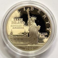 1986 Statue of Liberty Proof Silver Dollar