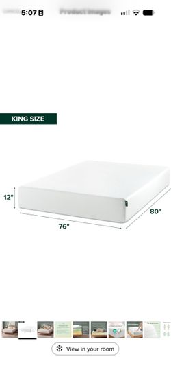Zinus 12 Inch Green Tea Memory Foam Mattress, King