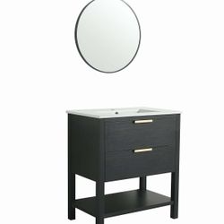 30 Inch Bathroom Vanity Plywood With 2 Drawers