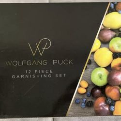 Wolfgang Puck Prep + Garnish 12 Piece Set Gray Storage New