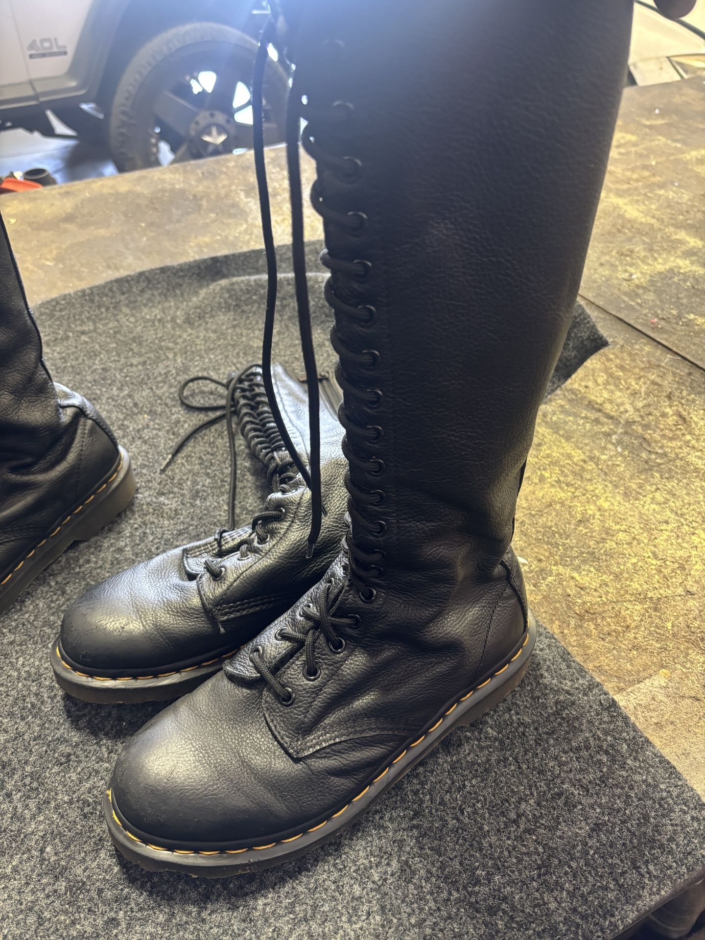 2 Pair Doc Martin Boots Sz 9 BOTH FOR $80