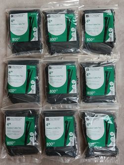 Utilitech 800 Ct. Zip Tie 4" Outdoor Cable Ties - 18 Lb Strength Uv